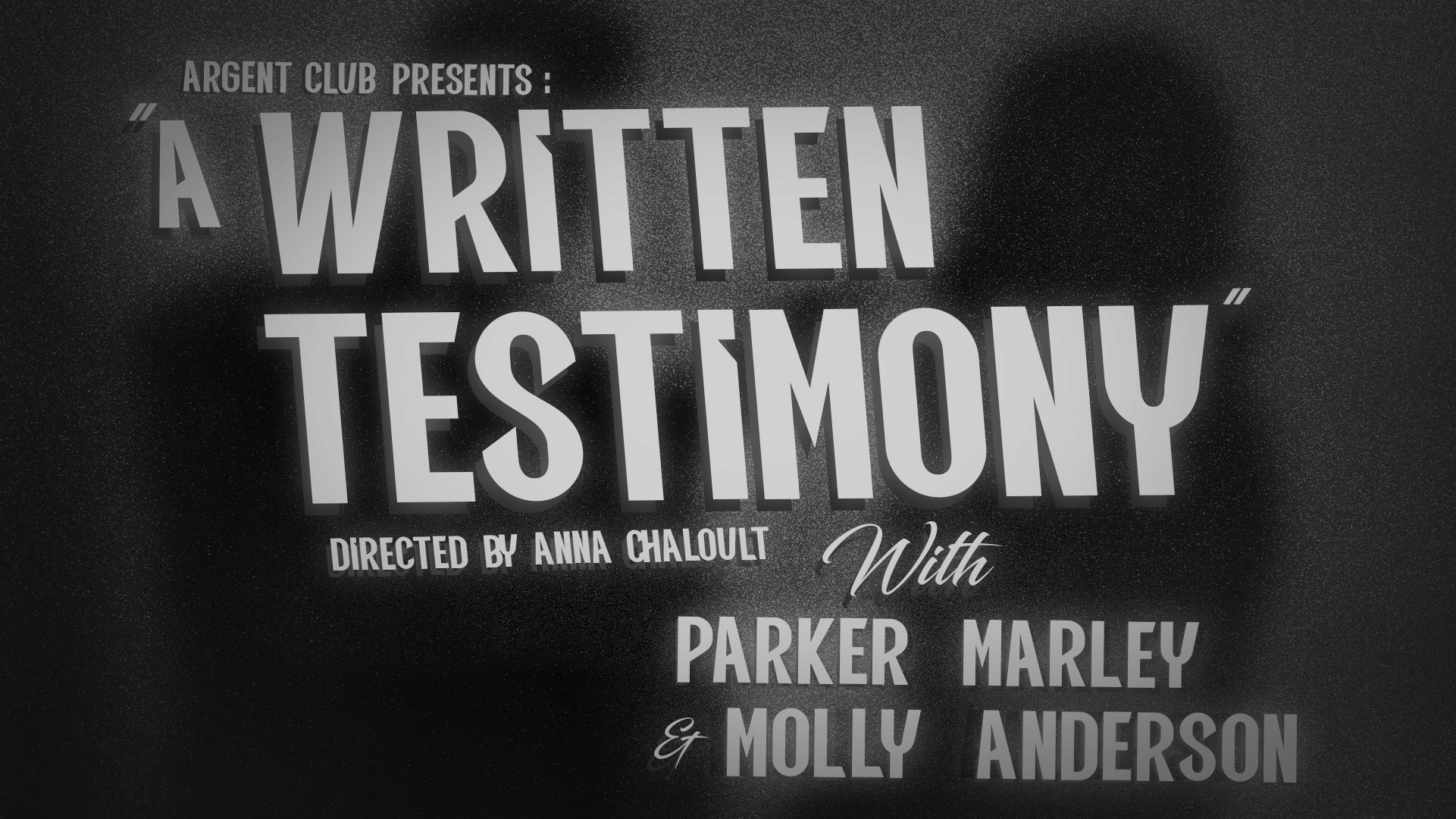 Tall white lettering and cast names over a softly blurred silhouette.